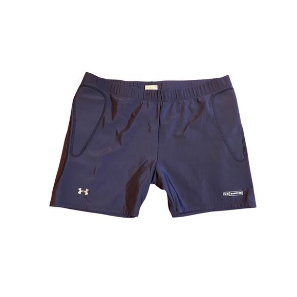 Under Amour Woman’s Blue MPZ Padded Compression Softball Shorts Size XL - Picture 2 of 6